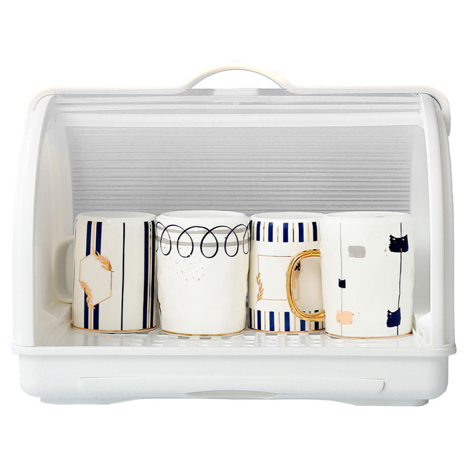 Tableware Box Organizer Countertop Dryer and Cover for Chopsticks Bowl Dish