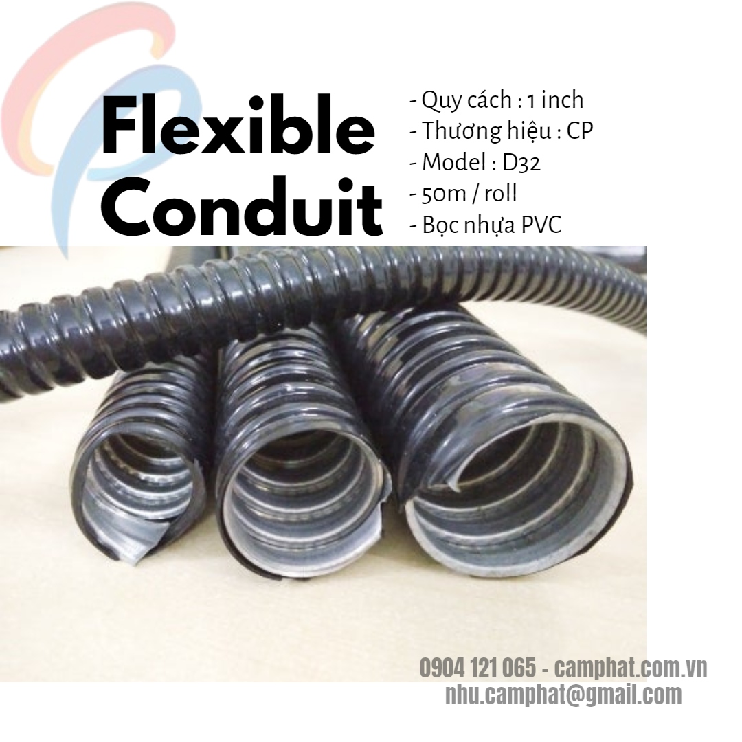 Ống ruột gà lõi thép  1 inch
