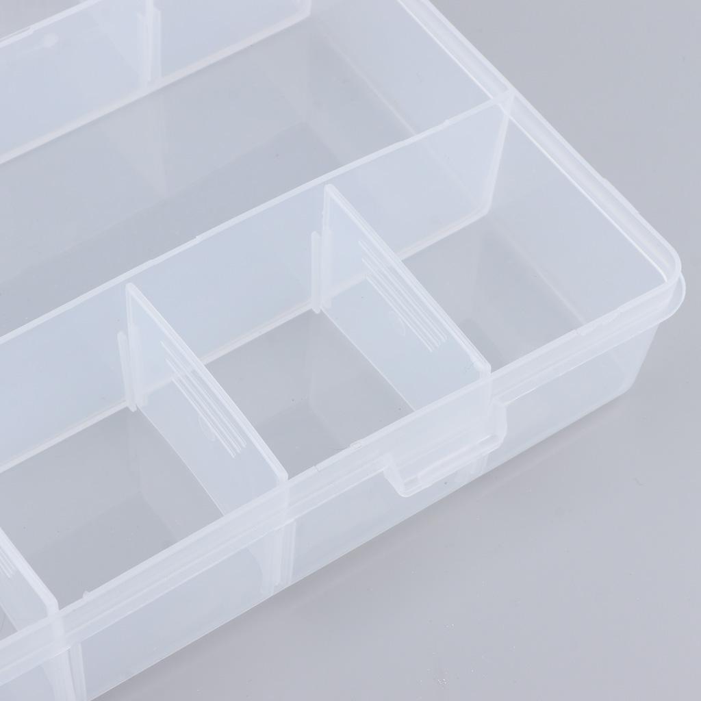 13 Grids Empty Box Jewelry Ring Beads Clear Gift Box Storage Container Case