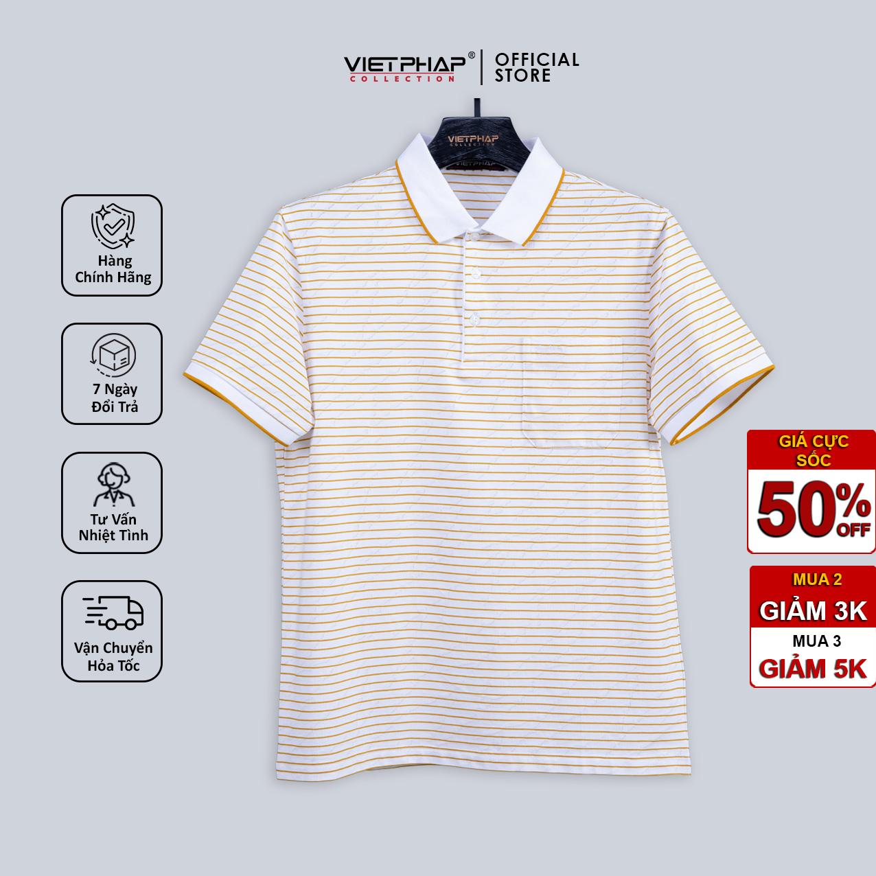 Áo Thun Dệt Cao Cấp VIỆT PHÁP/ Form Luxury, Chất liệu Cotton 17141