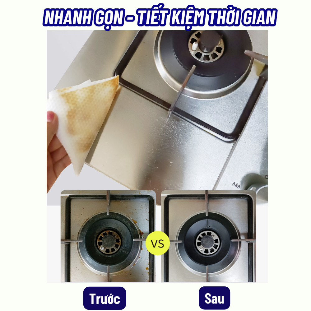 Gói 80 Tờ Khăn Ướt Đa Năng, Khăn Giấy Uớt Lau Bếp, Giúp Loại Bỏ Dầu Mỡ Siêu Dai An Toàn Cho Da