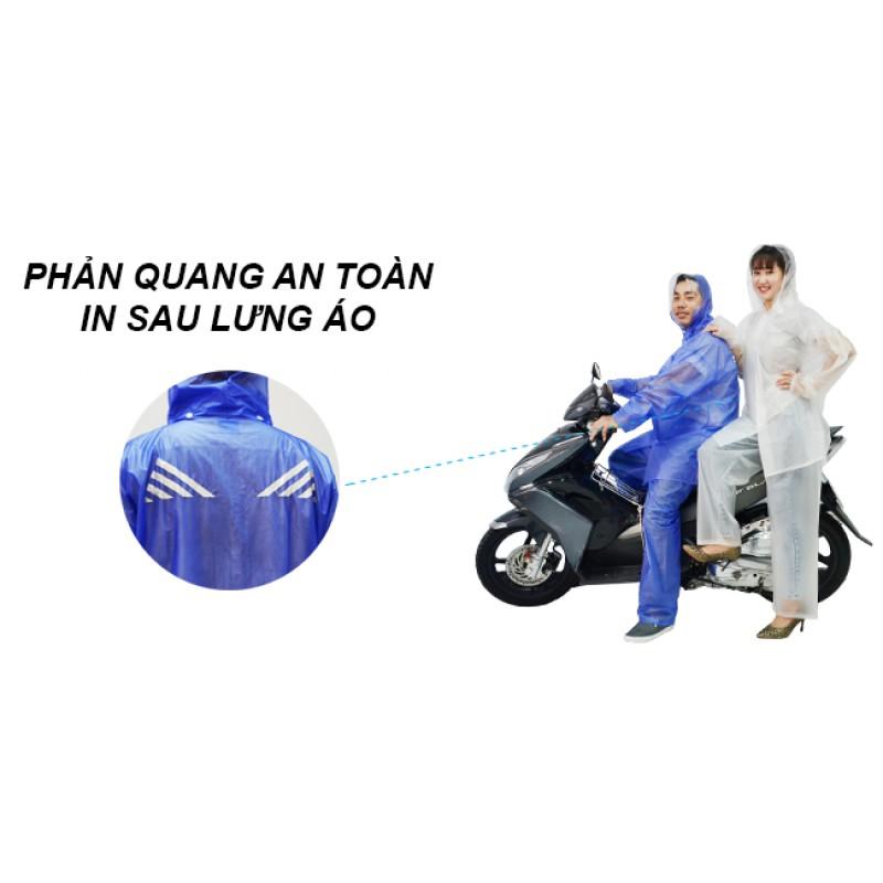 Bộ áo mưa Rando Trong màu thời trang, nón rời, phản quang