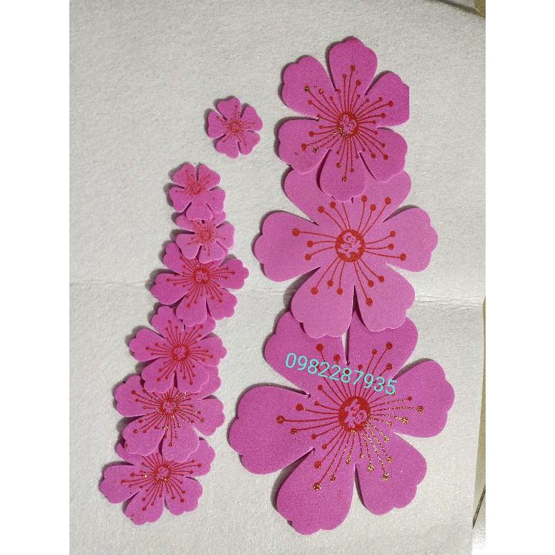Hoa mai hoa đào xốp trang trí