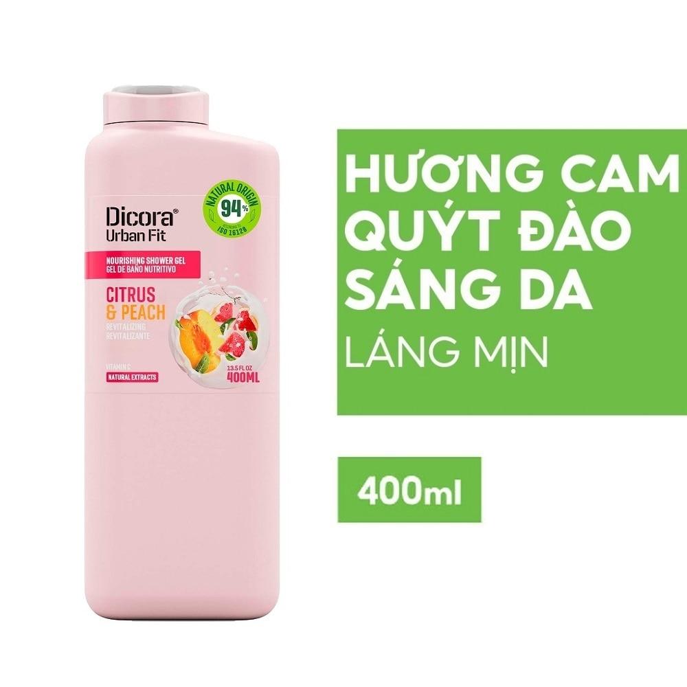 Sữa Tắm Dicora Nourishing Shower Gel Vit C Cam Quýt &amp; Đào 400ml