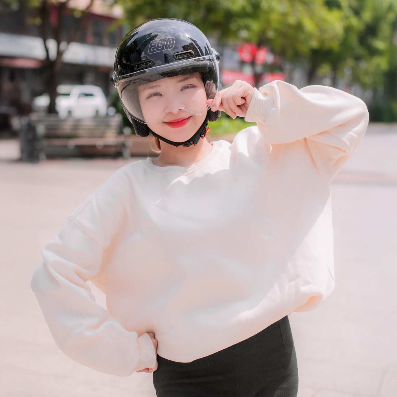 Mũ Bảo Hiểm 3/4 EGO E-32 - Solid Gloss Pink (0331C) - L-XL