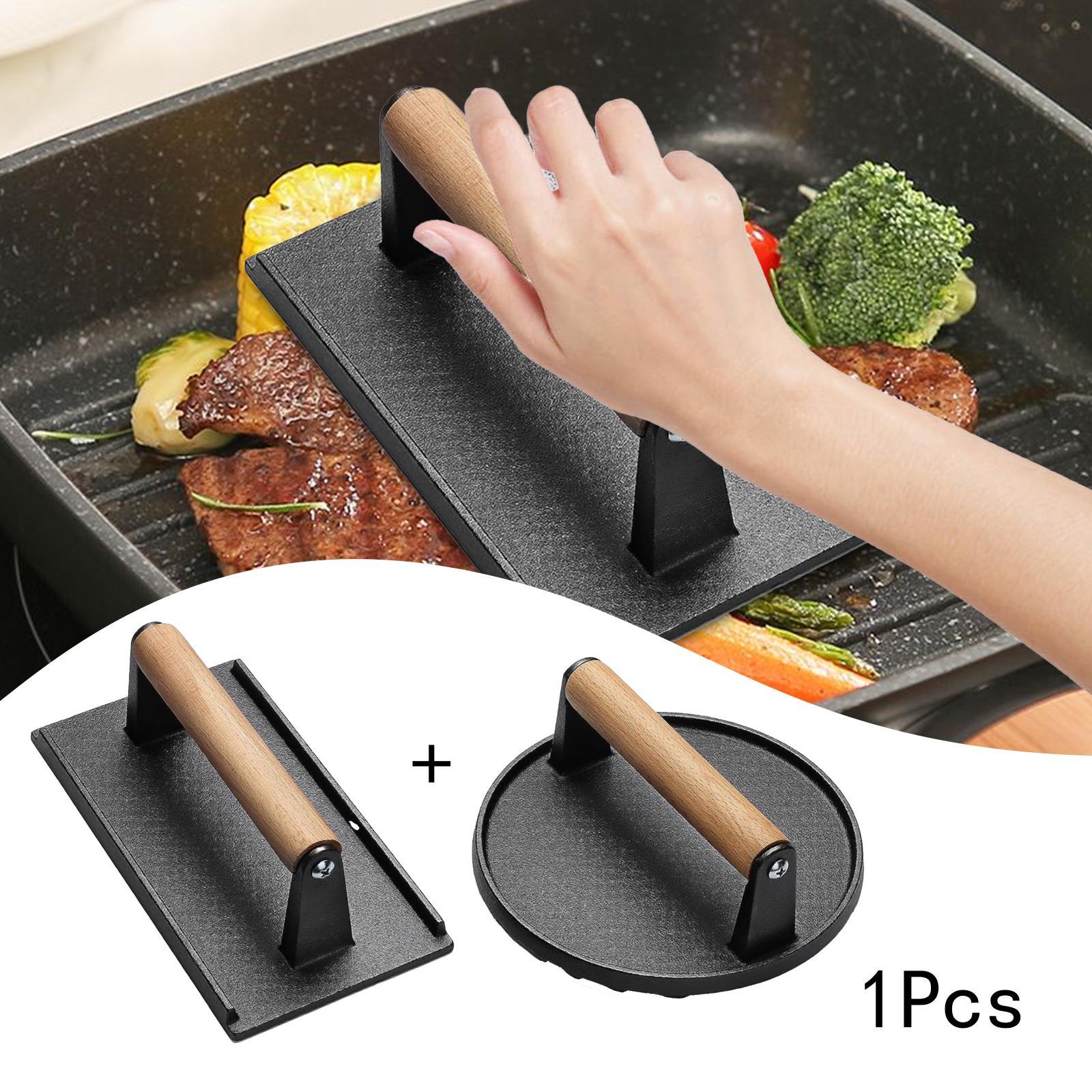 2Pcs Grill Press Patty Meat Press Tool for Outdoor Press Meat Steak Barbecue