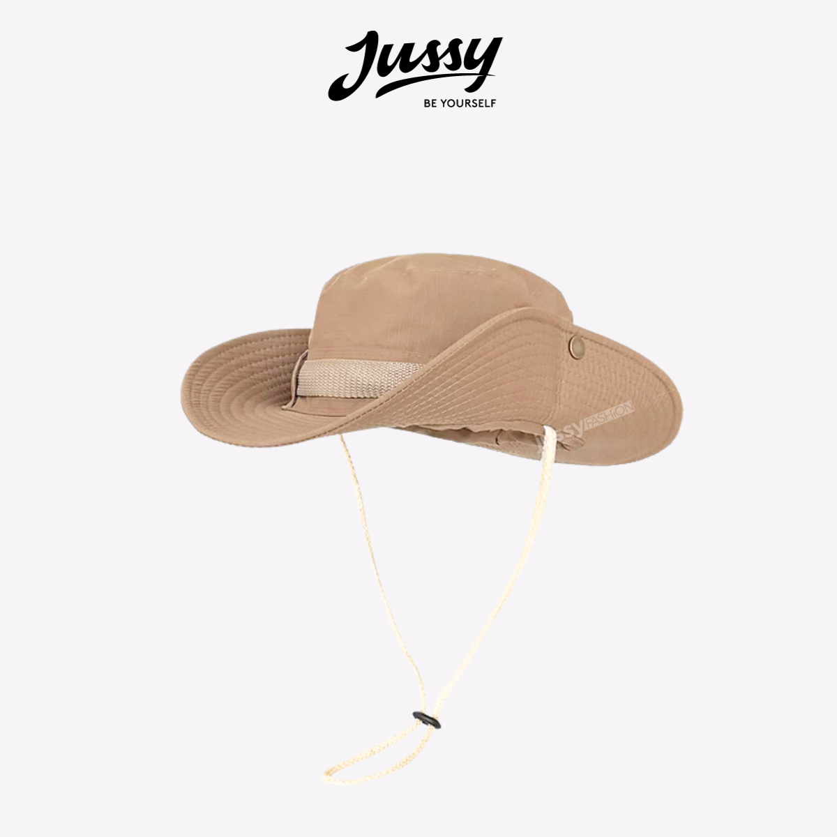 Mũ Bucket Cao Bồi JB16 Jussy Fashion Nón Vành Tròn Chất Vải Dù Trượt Nước Có Lớp Lót Free Size