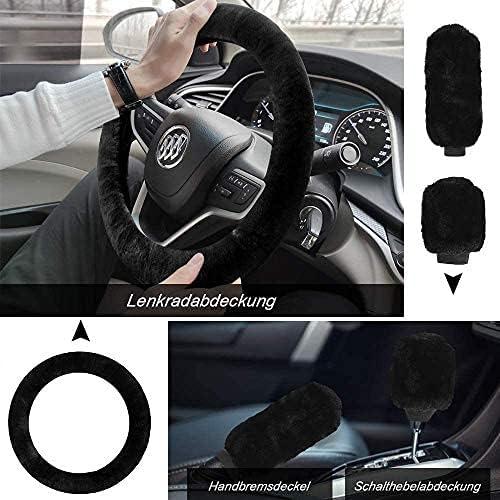 Bọc vô lăng, phanh tay, cần số bằng bông - Plush - 38 cm