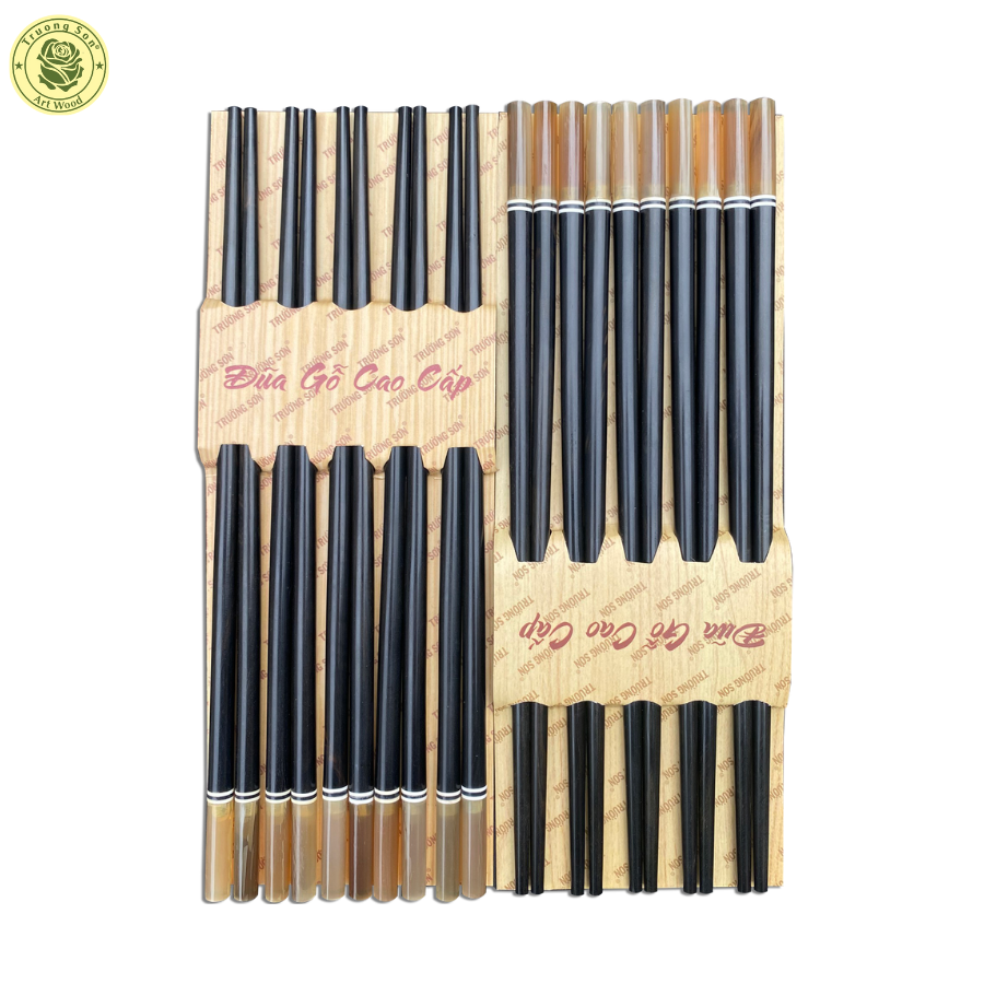 Đũa Gỗ Mun Ghép Sừng - Đồ Gỗ Thủ Công Mỹ Nghệ Cao Cấp Thương Hiệu Trường Sơn