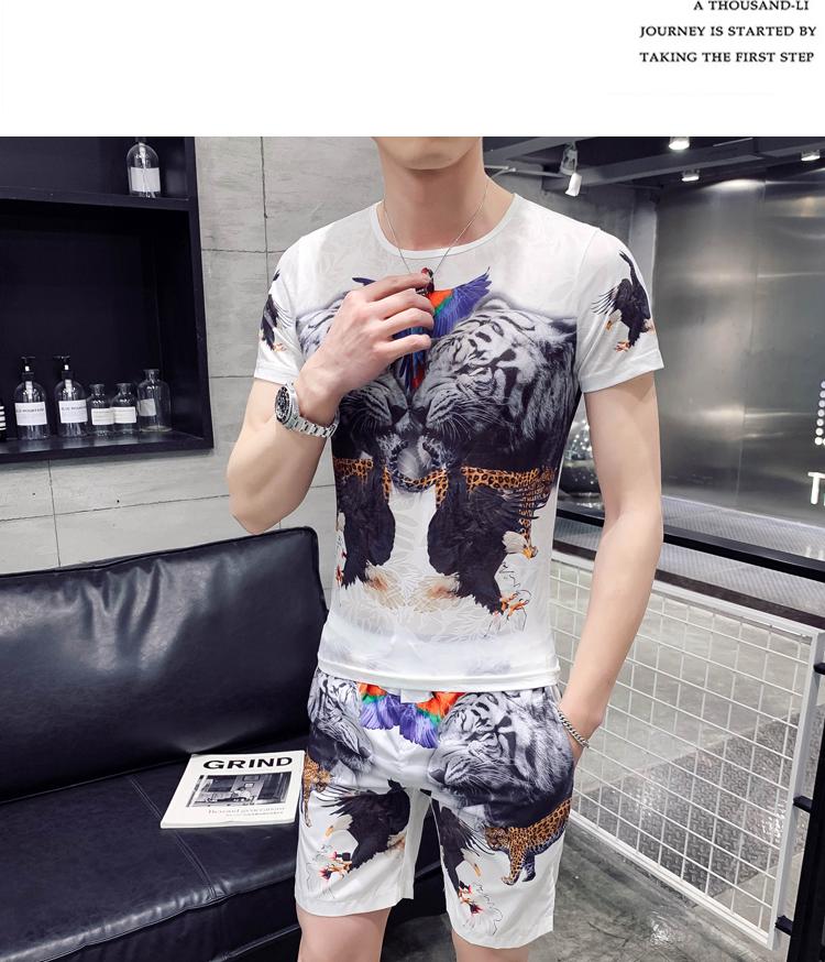 Áo thun Nam họa tiết con cọp và phượng hoàng độc đáo, chất liệu vải thun lạnh cao cấp dễ phối đồ hợp xu hướng thời trang