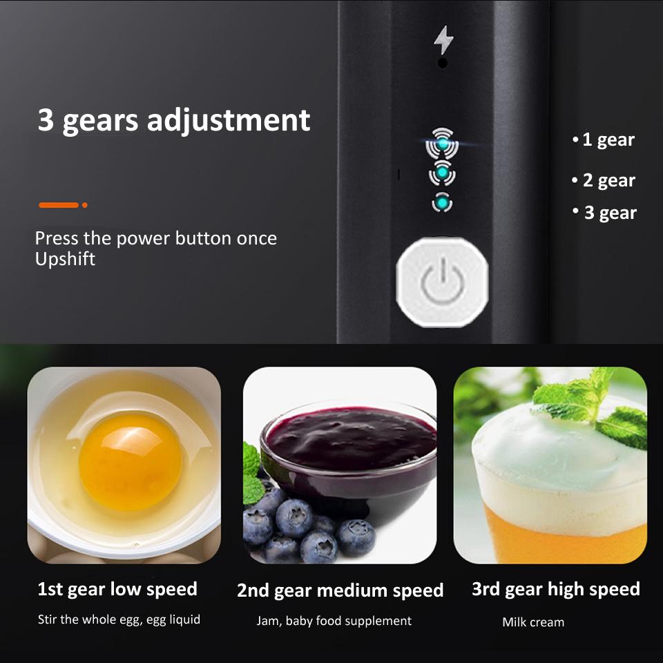Điện Cà Phê Pha Máy Sạc Bình Ủ Sữa Máy Làm Frother Sữa Rửa Mặt Foamer Sạc USB Trứng Be Cầm Tay 3 Tốc Độ Điều Chỉnh Máy Xay Sinh Tố