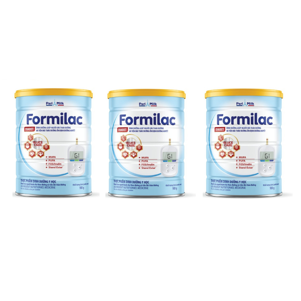 Bộ 3 Lon Sữa bột Formilac DIABET - 900g