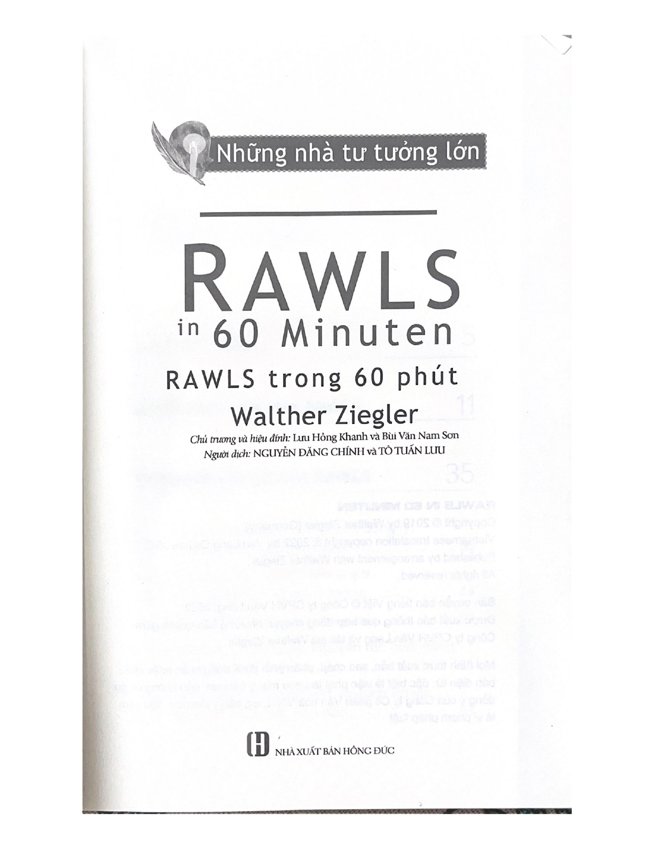 Những Nhà Tư Tưởng Lớn - Rawls In 60 Minuten - Rawls Trong 60 Phút – Vanlangbooks