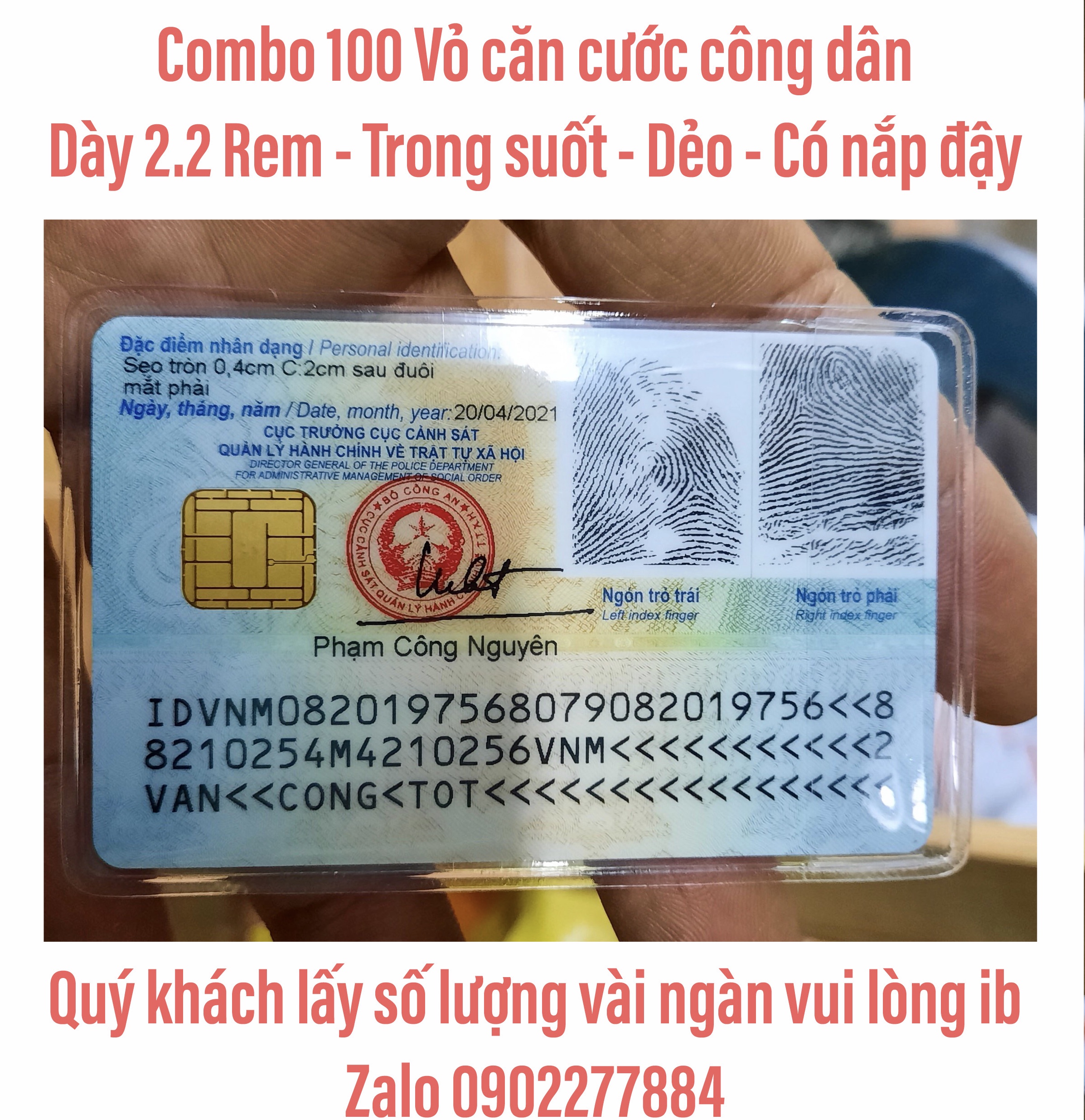 Bao Vỏ Căn Cước ATM, thẻ bảo hiểm xe máy, BHYT, bằng lái xe, thẻ ATM nhựa PVC siêu trong siêu dẻo