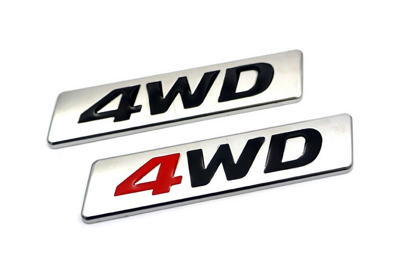 Tem chữ logo 4WD dán trang trí xe ô tô