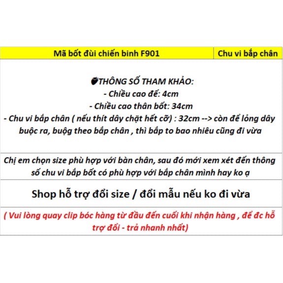 Bốt Đùi Nữ CHIẾN BINH Dây Buộc Khoá Cạnh Cá Tính   (Mã F901)