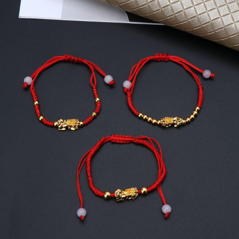 Vòng đeo tay phong thủy bảo vệ mắt dây màu đỏ