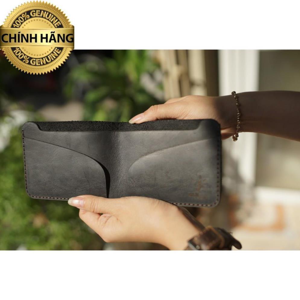 VÍ SIMPLE DA BÒ THẬT ĐEN TUYỀN - CHÍNH HÃNG RAM LEATHER .