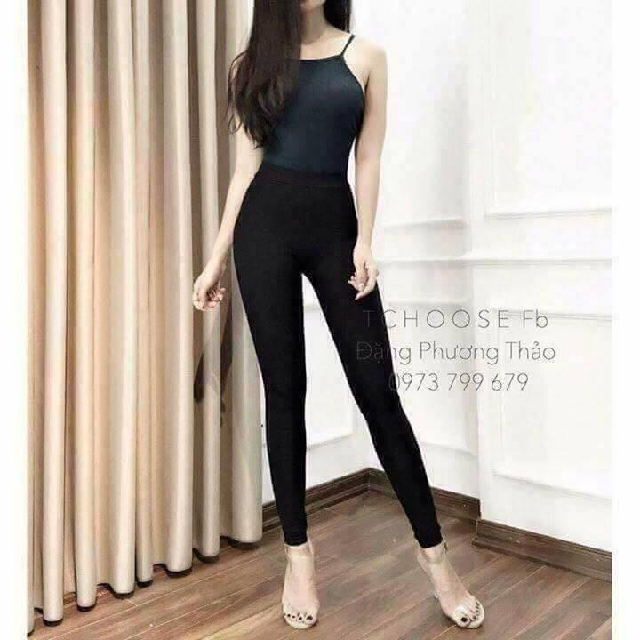 Quần legging 4 túi chất cotton dày mịn thoáng mát thời trang quần warm 4 túi