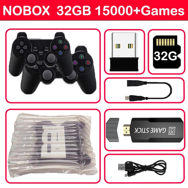 Bảng điều khiển trò chơi video GD10 128GB, 40000 trò chơi bao gồm bảng điều khiển trò chơi video retro di động 4K HD 2,4GB đầu ra, tay cầm kép
