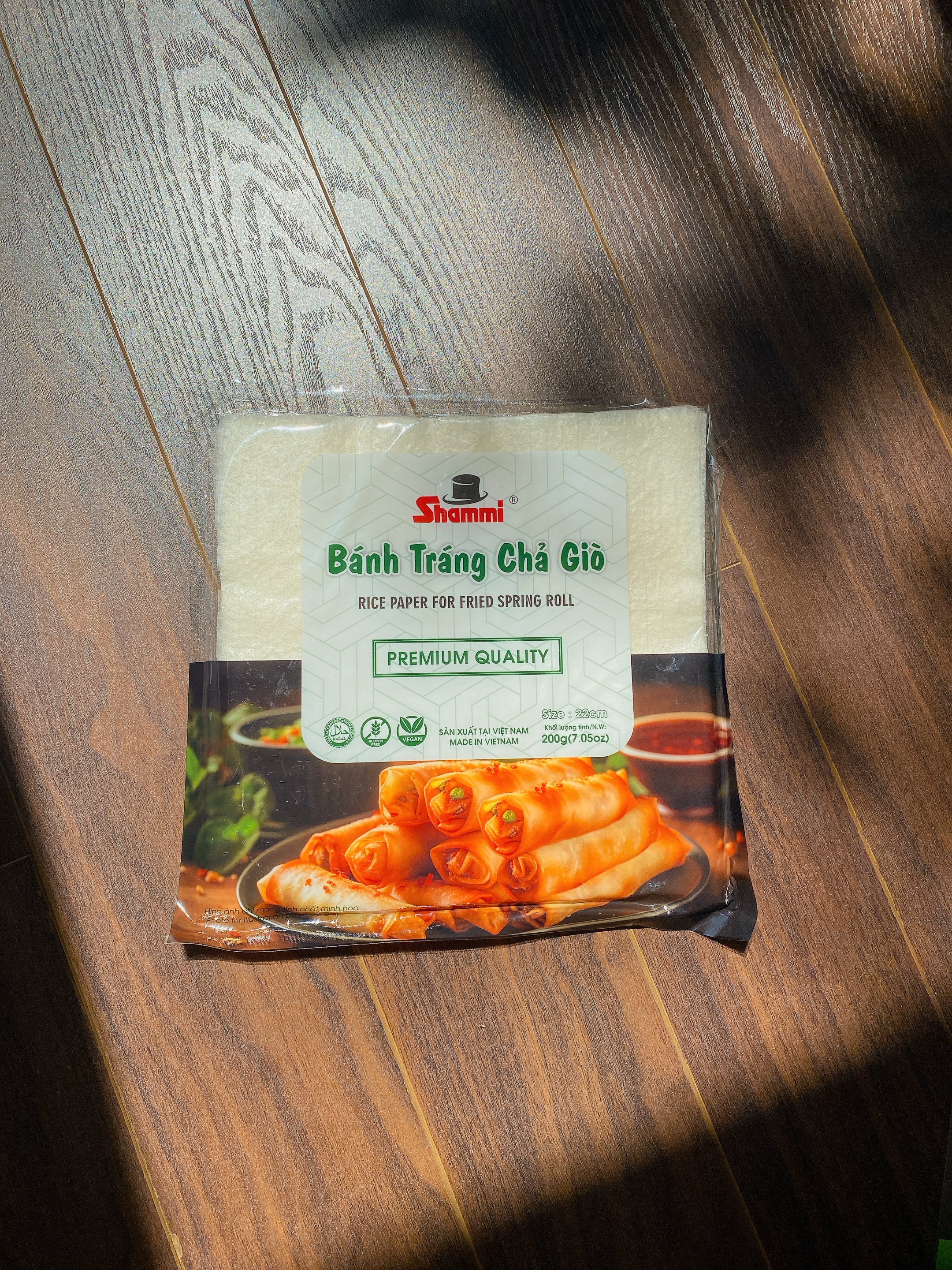 COMBO 10 Bánh tráng chả giò Shammi vuông 22cm 200g (bánh tráng cuốn chả giò,bánh đa nem xuất khẩu)
