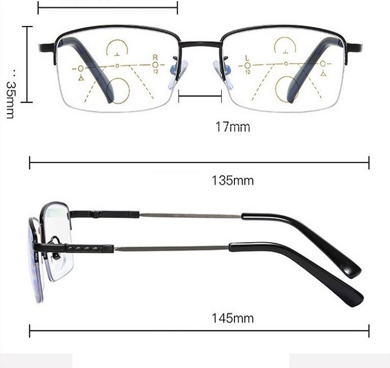 Kính viễn thị cao cấp kính lão thị TITAN siêu dẻo sẵn độ +1.00 đến +4.00 mắt cực sáng và trong JAPA7361CP