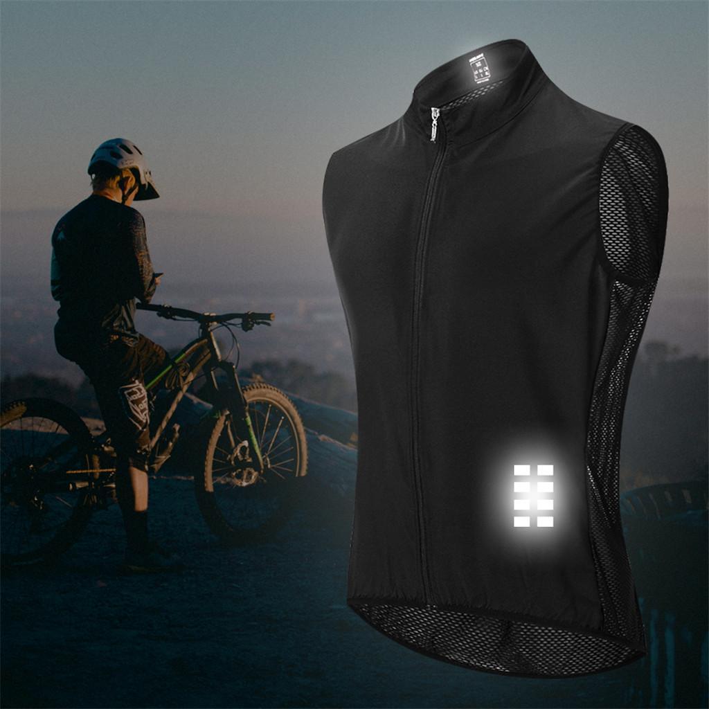 Men's Cycling Vest Motorcycle Windproof Sleeveless Jersey Waistcoat M