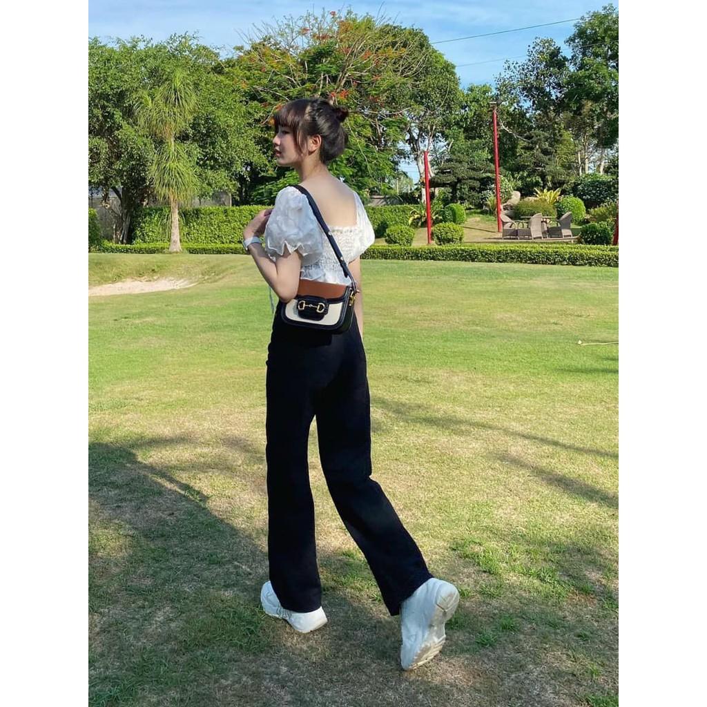 ÁO CROPTOP TRẮNG THẮT NƠ NGỰC -