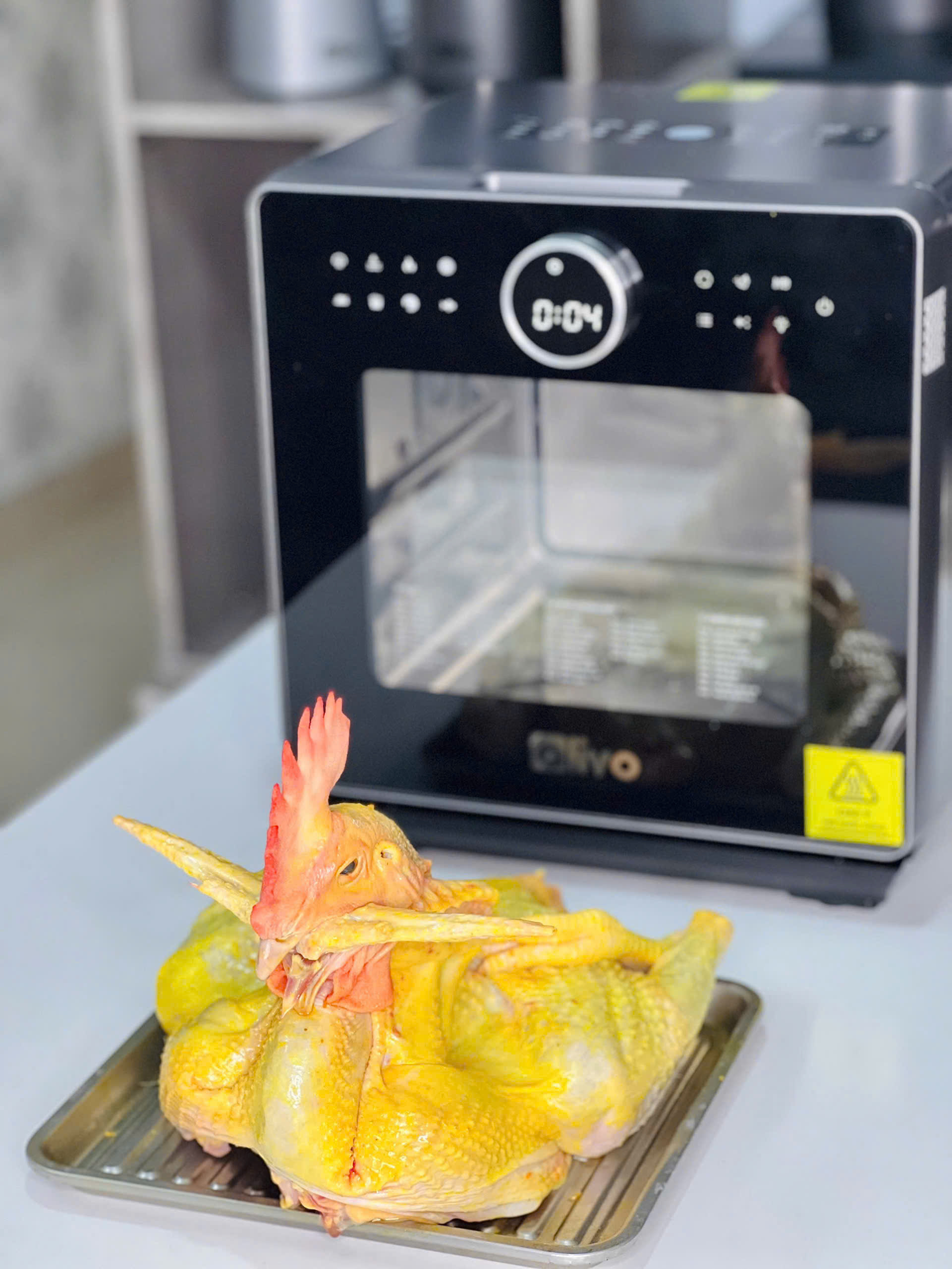 [Hàng chính hãng] Nồi chiên hơi nước Olivo SF16 Pro (Bản nâng cấp) - 56 Chương Trình Cài Sẵn – Dung Tích 16L – Phụ Kiện Trục Xiên Quay – Lòng Nồi &amp; Phụ Kiện INOX 304 Cao Cấp, An Toàn – Công Suất 2800W