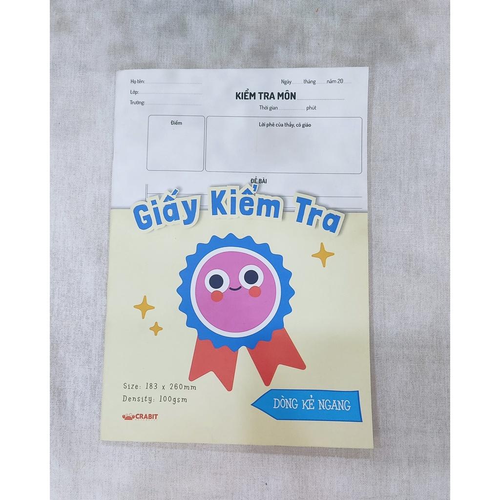 Giấy kiểm tra đôi Crabit - Ruột kẻ ngang - Ruột kẻ chấm - 15 tờ