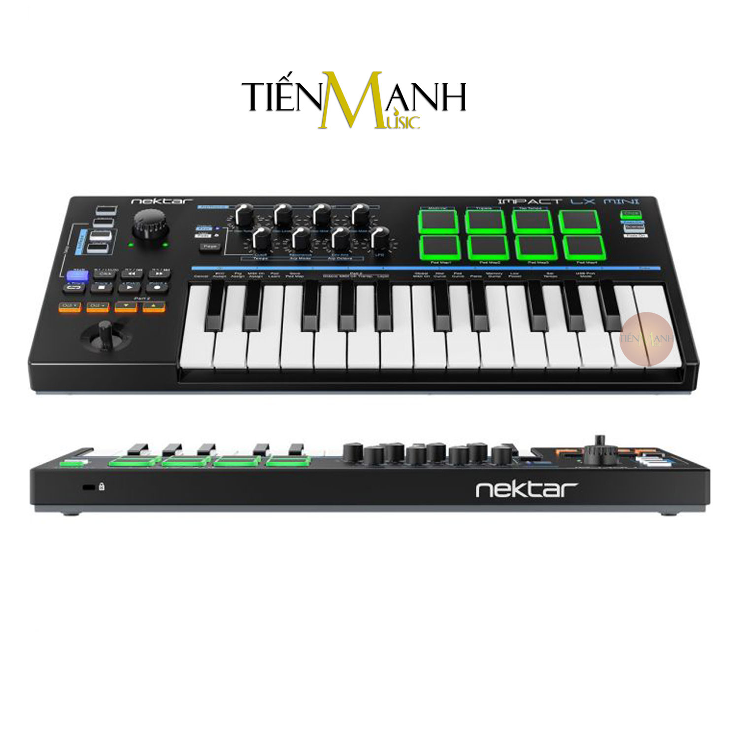 Nektar Impact LX Mini Cảm ứng lực Midi Keyboard Controller Bàn phím sáng tác - Sản xuất âm nhạc Producer Hàng Chính Hãng - Kèm Móng Gẩy DreamMaker