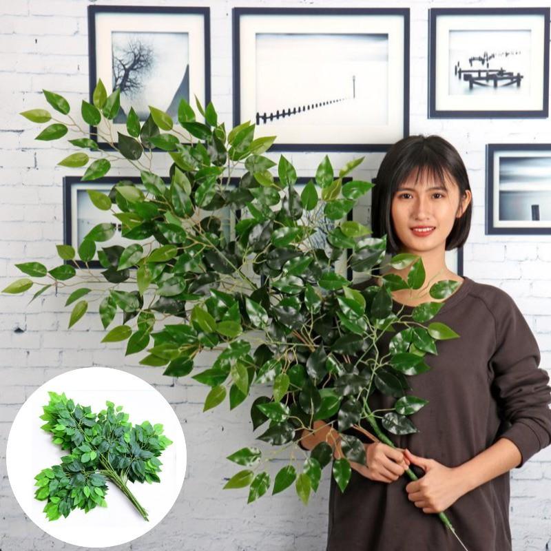 1 Nhánh Lá Nhân Tạo Trang Trí Nhà, Văn Phòng, Tiệc Cưới