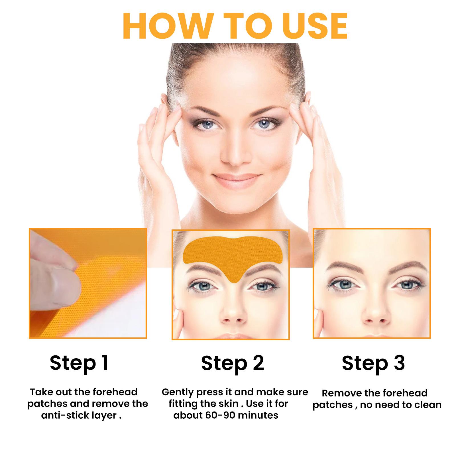 EELHOE 10pcs/Box Forehead Wrinkle Patch Smoothing Forehead Wrinkles Lifting and Firming Facial Skin Forehead Patch