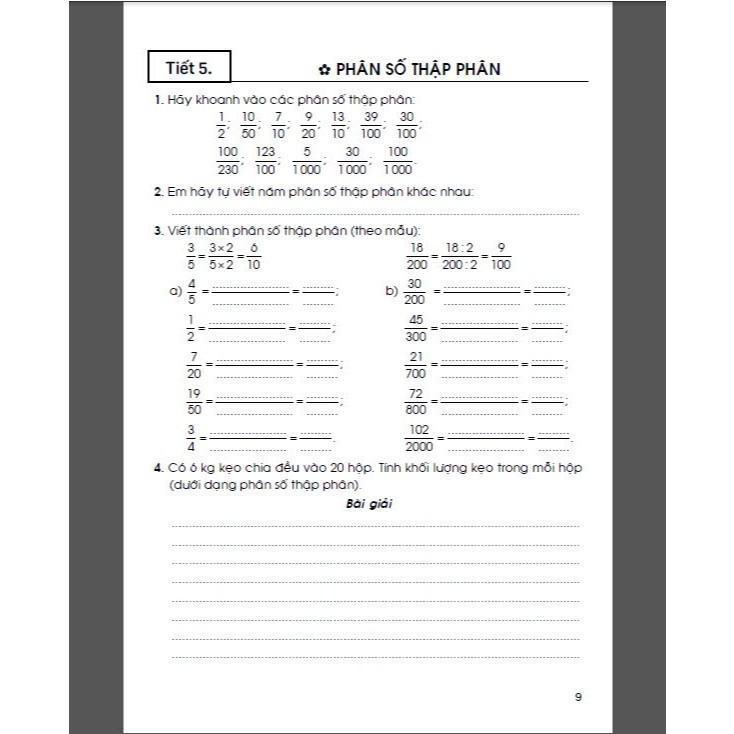 Sách - Vở Luyện Toán Lớp 5 - Tập 1 - Dùng Chung Các Bộ SGK Hiện Hành - Hồng Ân