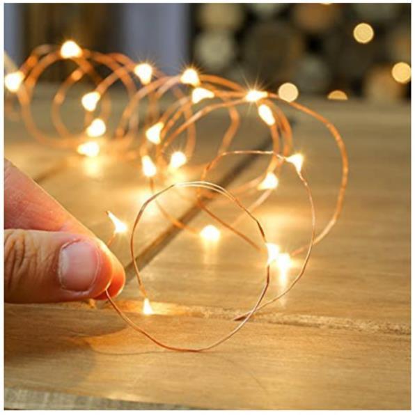 Dây đèn Led fairylight ,dây đèn đom đóm 2mét, 3 mét dùng pin AA, pin cúc áo