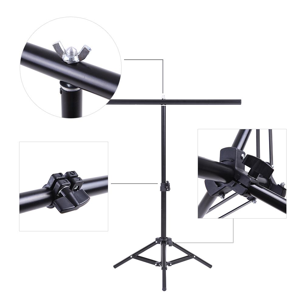 Bộ công cụ hệ thống giá đỡ kim loại Video 60,5 * 70cm w / Xà ngang & 3 * Kẹp cho Phông nền PVC