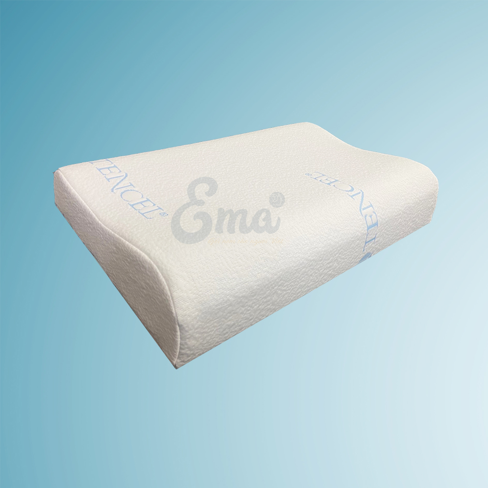 Gối cao su thiên nhiên cho người lớn Ema 60x40x12cm - Giảm đau mỏi vai gáy, tốt cho người thoái hóa đốt sống cổ