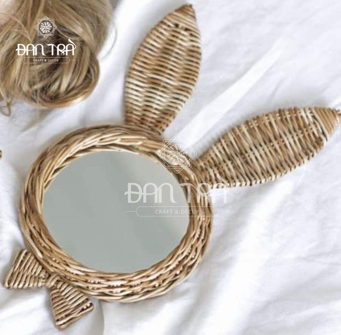 Gương Mây Decor Đan Trà- Đồ Decor Mây Tre Đan