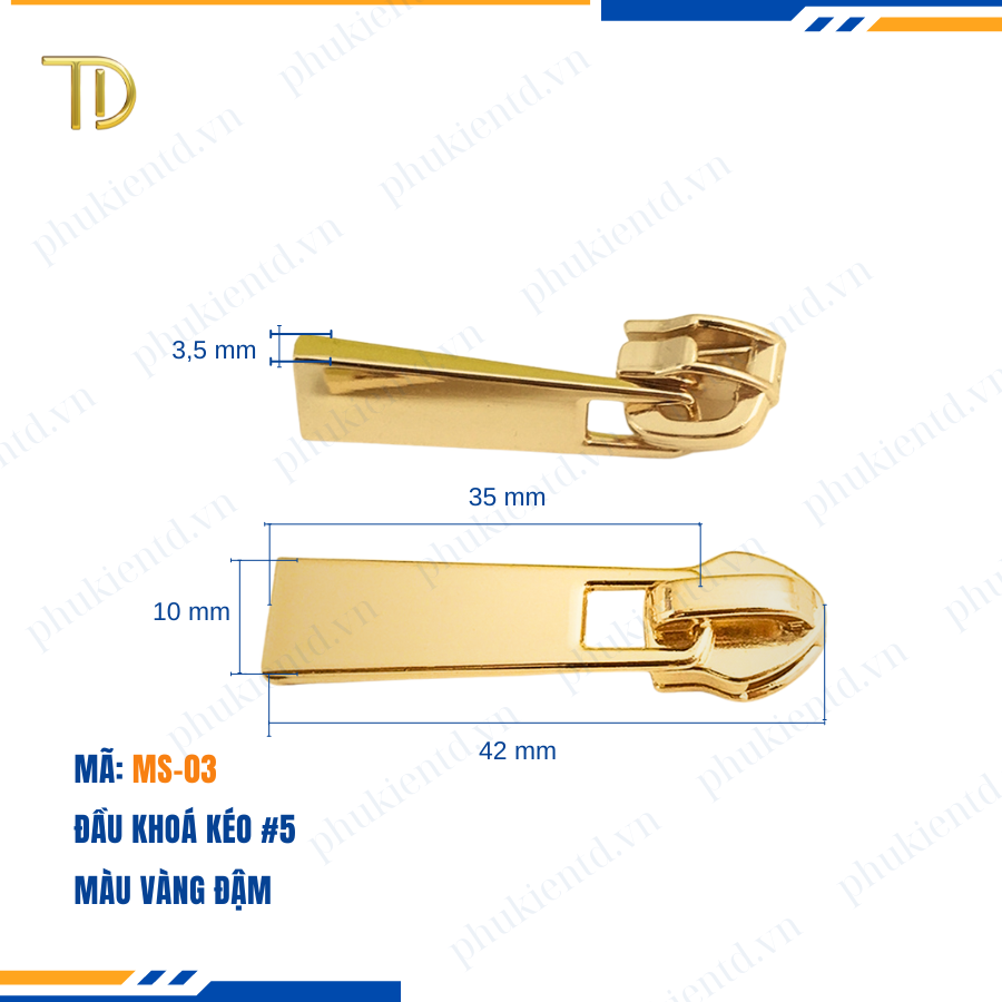 Đầu khóa kéo túi xách, đầu khóa kéo thay thế, đầu khóa kéo balo răng 5, Mạ điện độ bền 5-8 năm