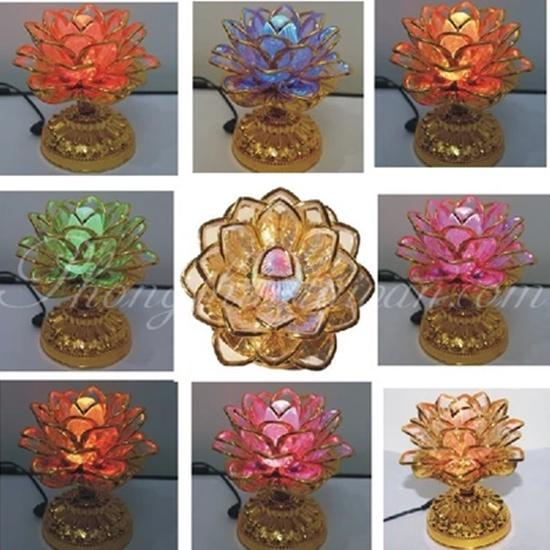 Đèn bàn thờ LED Hoa sen đa năng xài pin / điện_video