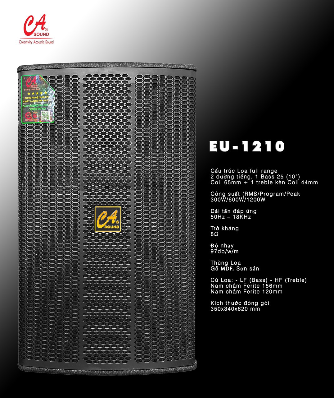 Loa Full karaoke CA EU 1210 - Hàng chính hãng