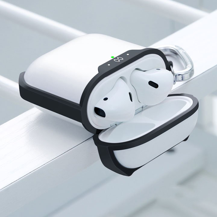 Case Airpods Pro XUNDD PC trong nhám, viền đen TPU dẻo 4 gốc chống sốc - Hàng nhập khẩu