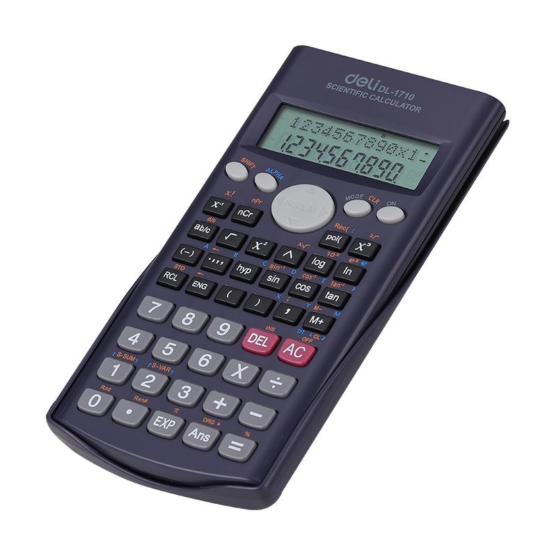 Máy tính kỹ thuật Deli 1710 Scientific Calculator 10+2 Digits Giao màu ngẫu nhiên