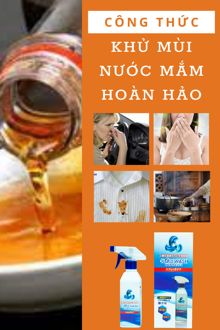 Chai xịt khử mùi thuốc lá, mùi hôi, mùi ẩm mốc, mùi thức ăn...công nghệ Nhật Bản CLODEWASH 300ml