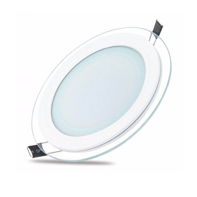 Bộ 04 Đèn LED ốp trần viền kính tròn 12w Thiên Mã (3 chế độ ánh sáng)