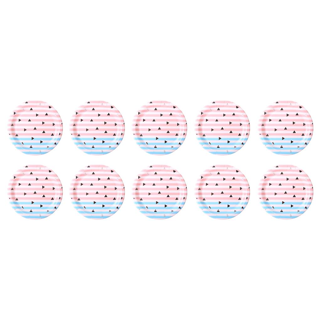 10x Disposable Paper Plates Cake Dessert Plate Wedding Kids Party Tableware
