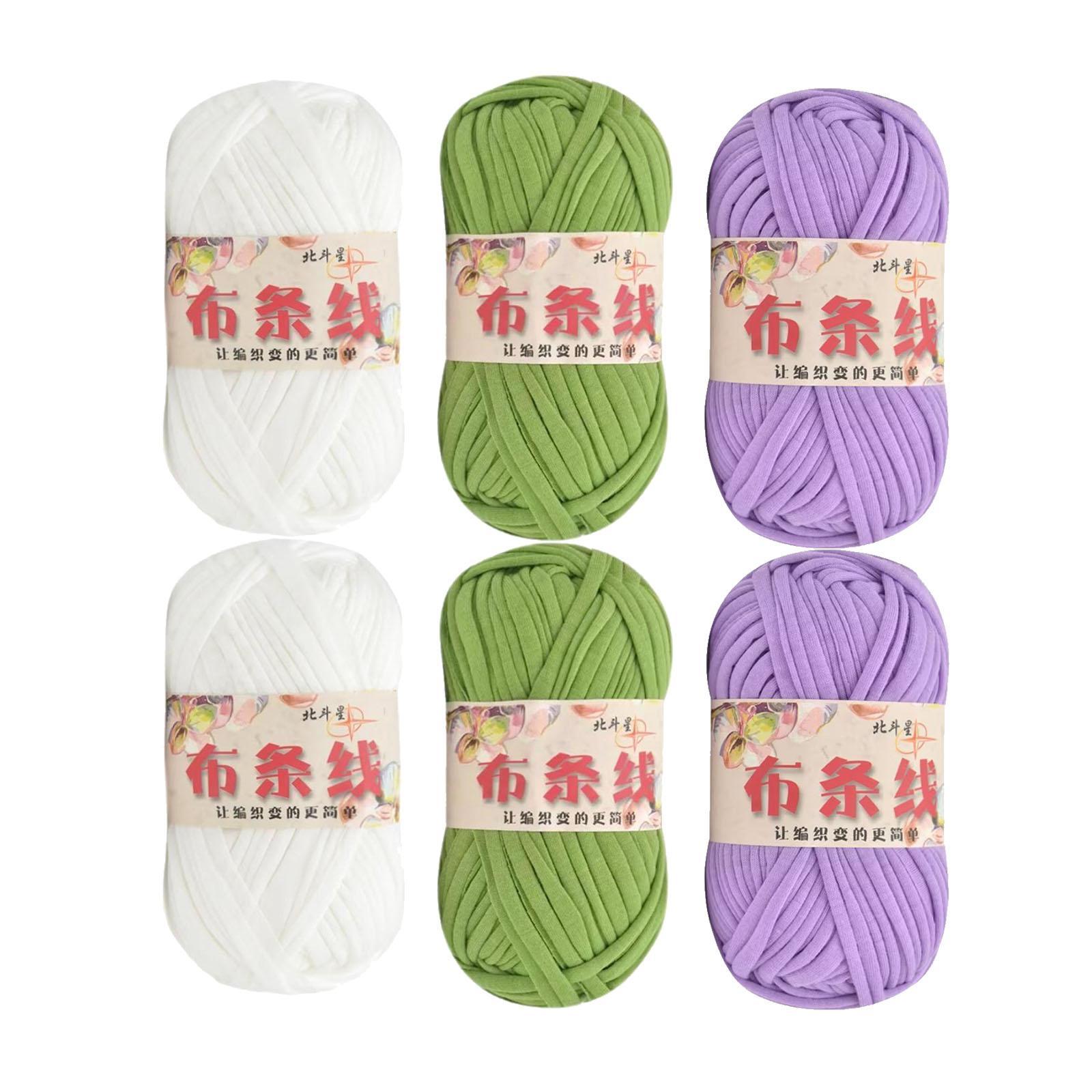 6x Chunky Yarn T Shirt Yarn Knitting Yarn Set for Doormat Tapestry Cat House