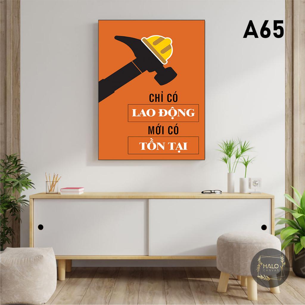 Tranh động lực slogan văn phòng treo tường trang trí dễ dàng bằng đinh 3 chân hot nhất - Halo Decor