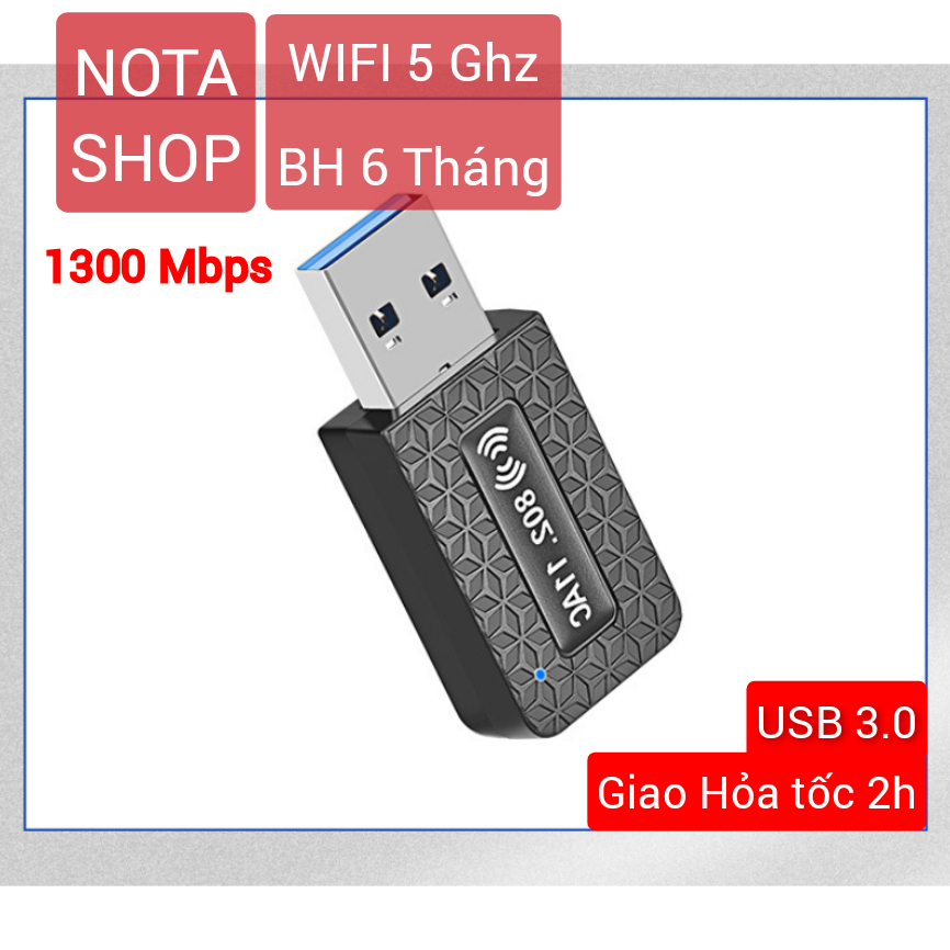 USB WIFI 3.0 AC 1200Mbps giúp Nâng cấp thu wifi 5G Gigabit -  cho máy bàn và laptop- BẢO HÀNH 3 THÁNG - Hàng nhập khẩu