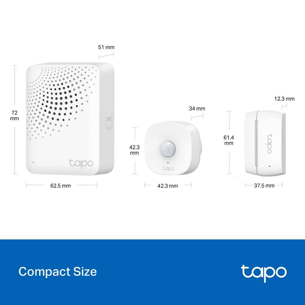 Bộ cảm biến thông minh TP-Link Tapo T30 KIT | Bảo vệ cửa /Phát hiện chuyển động / Chuông báo | App Tapo | Bảo hành 1 năm | Hàng Chính Hãng